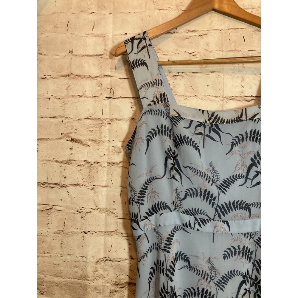 Rachel Rachel Roy Midi Dress Womens 14 Blue Floral Babydoll Square Neck Flowy - Picture 7 of 16